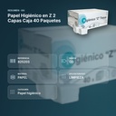 PAPEL HIGIÉNICO EN Z 2 CAPAS  CAJA 40 PAQUETES - resumen de atributos