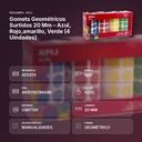 GOMETS GEOMÉTRICOS SURTIDOS 20 MM – AZUL, ROJO,AMARILLO, VERDE (4 UINDADES) - resumen de atributos