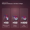 BOLÍGRAFO ERICHKRAUSE R-301 STICK 1.0 NEGRO  - formato de venta: paquete de 50, caja de 400, palé de 3200