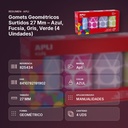 GOMETS GEOMÉTRICOS SURTIDOS 27 MM – AZUL, FUCSIA, GRIS, VERDE (4 UINDADES) - resumen de atributos