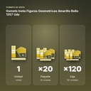 GOMETS INETA FIGURAS GEOMETRICAS AMARILLO ROLLO 1357 UDS - formato de venta: paquete de 20, caja de 120