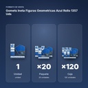 GOMETS INETA FIGURAS GEOMETRICAS AZUL ROLLO 1357 UDS - formato de venta: paquete de 20, caja de 120