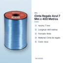 CINTA REGALO AZUL 7 MM X 400 METROS - características principales