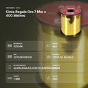 CINTA REGALO ORO 7 MM X 400 METROS  - resumen de atributos