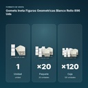 GOMETS INETA FIGURAS GEOMETRICAS BLANCO ROLLO 896 UDS - formato de venta: paquete de 20, caja de 120