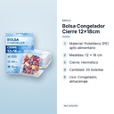 BOLSA CONGELADOR CIERRE 12X18CM - características principales