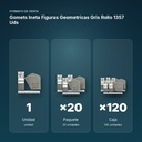 GOMETS INETA FIGURAS GEOMETRICAS GRIS ROLLO 1357 UDS - formato de venta: paquete de 20, caja de 120