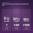 GOMETS INETA FIGURAS GEOMETRICAS LILA ROLLO 1357 UDS - formato de venta: paquete de 20, caja de 120