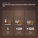 GOMETS INETA FIGURAS GEOMETRICAS MARRON ROLLO 1357 UDS - formato de venta: paquete de 20, caja de 120