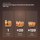 GOMETS INETA FIGURAS GEOMETRICAS NARANJA ROLLO 1357 UDS - formato de venta: paquete de 20, caja de 120