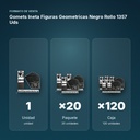 GOMETS INETA FIGURAS GEOMETRICAS NEGRO ROLLO 1357 UDS - formato de venta: paquete de 20, caja de 120