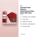 GOMETS INETA FIGURAS GEOMETRICAS ROJO ROLLO 1357 UDS - características principales