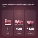 GOMETS INETA FIGURAS GEOMETRICAS ROSA ROLLO 1357 UDS - formato de venta: paquete de 20, caja de 120