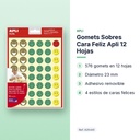GOMETS SOBRES CARA FELIZ APLI 12 HOJAS - características principales