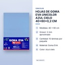HOJAS DE GOMA EVA UNICOLOR AZUL CIELO 40x60x0,2 CM - características principales