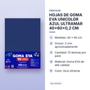 HOJAS DE GOMA EVA UNICOLOR AZUL ULTRAMAR 40x60x0,2 CM - características principales