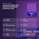 HOJAS DE GOMA EVA UNICOLOR MORADO 40x60x0,2 CM - resumen de atributos