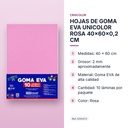 HOJAS DE GOMA EVA UNICOLOR ROSA 40x60x0,2 CM - características principales