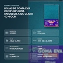 HOJAS DE GOMA EVA CON PURPURINA UNICOLOR AZUL CLARO 40x60CM - resumen de atributos