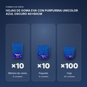 HOJAS DE GOMA EVA CON PURPURINA UNICOLOR AZUL OSCURO 40x60CM  - formato de venta: paquete de 10, caja de 100