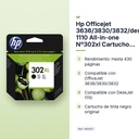 HP  OFFICEJET 3636/3830/3832/DESKJET 1110 ALL-IN-ONE Nº302XL CARTUCHO NEGRO - características principales
