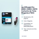 HP  OFFICEJET PRO 6860 / 6960 / 6970 CARTUCHO DE TINTA MAGENTA Nº903 - características principales