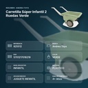 CARRETILLA SÚPER INFANTIL 2 RUEDAS VERDE - resumen de atributos
