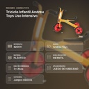 TRICICLO INFANTIL ANDREU TOYS USO INTENSIVO - resumen de atributos