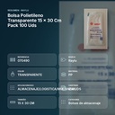 BOLSA POLIETILENO TRANSPARENTE 15 × 30 CM PACK 100 UDS - resumen de atributos