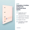 CARPEBLOC 4 ANILLAS OXFORD A4+ POLYFOAM ROSA CHICLE - características principales
