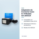 ADAPTADOR DE CORRIENTE CASIO HR-8 MODELO AD-A60024 - características principales