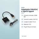 ADAPTADOR HDMI(M) A VGA(H) IGGUAL  - características principales