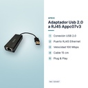 ADAPTADOR USB 2.0 A RJ45 APPC07V3 - características principales