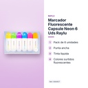 MARCADOR FLUORESCENTE CAPSULE NEON 6 UDS RAYLU - características principales