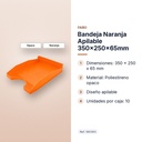 BANDEJA NARANJA APILABLE 350X250X65MM - características principales