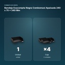 BANDEJA EXACOMPTA NEGRA COMBOMAXI APAISADA  240 X 70 X 340 MM - formato de venta: caja de 4