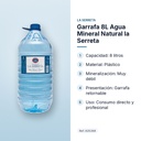 GARRAFA 8L AGUA MINERAL NATURAL LA SERRETA  - características principales