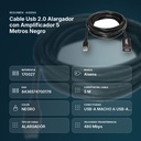 CABLE USB 2.0 ALARGADOR CON AMPLIFICADOR 5 METROS NEGRO - resumen de atributos