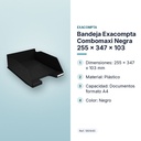 BANDEJA EXACOMPTA COMBOMAXI NEGRA 255 X 347 X 103 - características principales