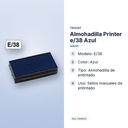ALMOHADILLA PRINTER E/38 AZUL - características principales