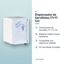 DISPENSADOR DE SERVILLETAS 17×17 CM - características principales