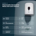 DISPENSADOR SECAMANOS METAL 240×255×365MM - resumen de atributos