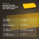 BANDEJA AMARILLA RECTANGULAR MULTIUSO 247X125 X30MM - resumen de atributos