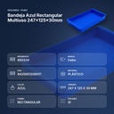 BANDEJA AZUL RECTANGULAR MULTIUSO 247X125X30MM - resumen de atributos