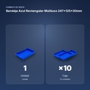 BANDEJA AZUL RECTANGULAR MULTIUSO 247X125X30MM - formato de venta: caja de 10