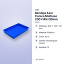 BANDEJA AZUL CONICA MULTIUSO 230X145X30MM - características principales