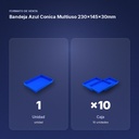 BANDEJA AZUL CONICA MULTIUSO 230X145X30MM - formato de venta: caja de 10