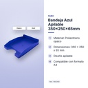 BANDEJA AZUL APILABLE 350X250X65MM - características principales