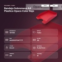 BANDEJA SOBREMESA A4 PLASTICO OPACO COLOR ROJO - resumen de atributos