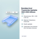 BANDEJA AZUL TRASLUCIDO APILABLE 350X250X65MM - características principales
